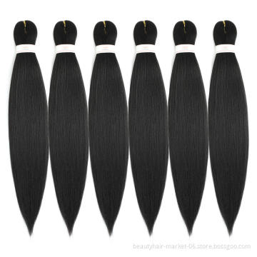 Wholesale Ombre Color Synthetic Jumbo ez braid bulk yaki private label pre stretched braiding hair extensions